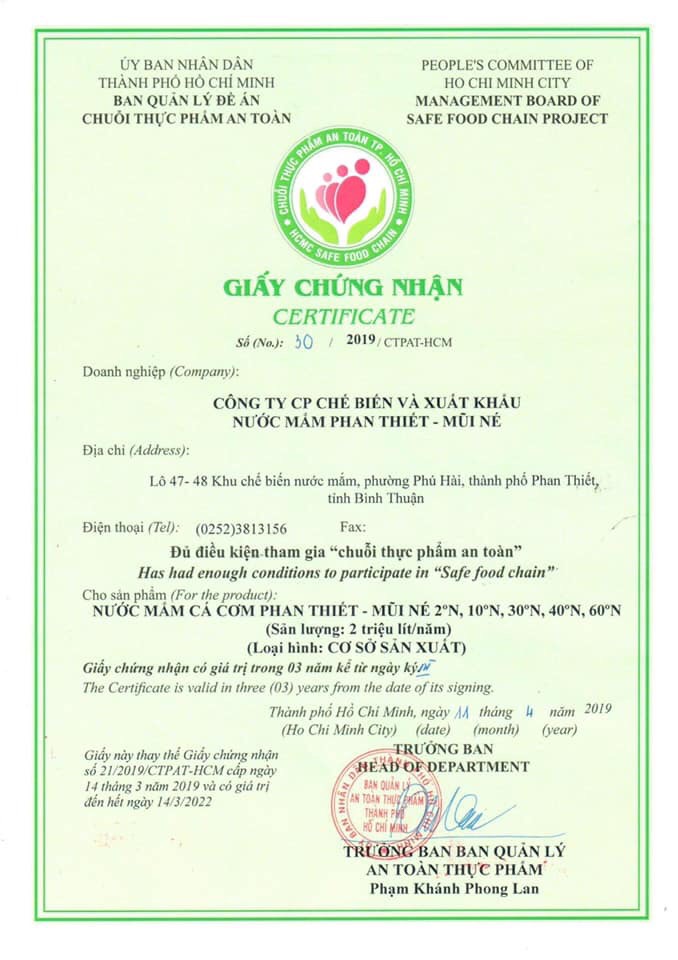 Nước chấm chay quả thơm Phan Thiết Mũi Né chai thủy tinh 500ml