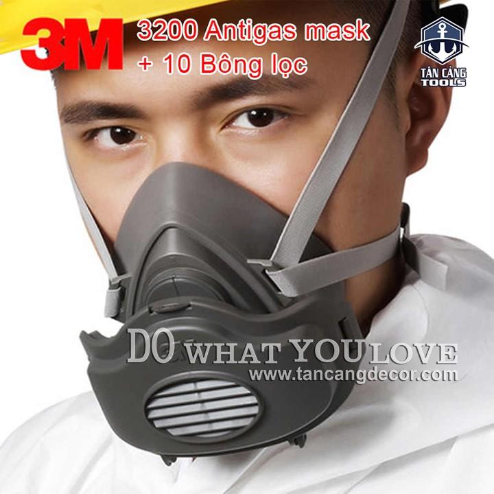 Mặt nạ phòng độc + 10 bông lọc