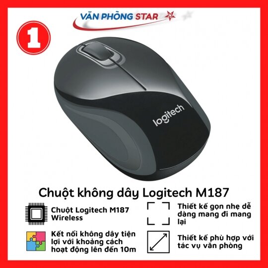 Chuột ko dây logitech m187