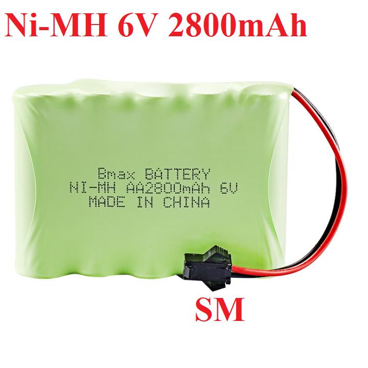 Pin xe mô hình 6v 2800mah cổng nối SM