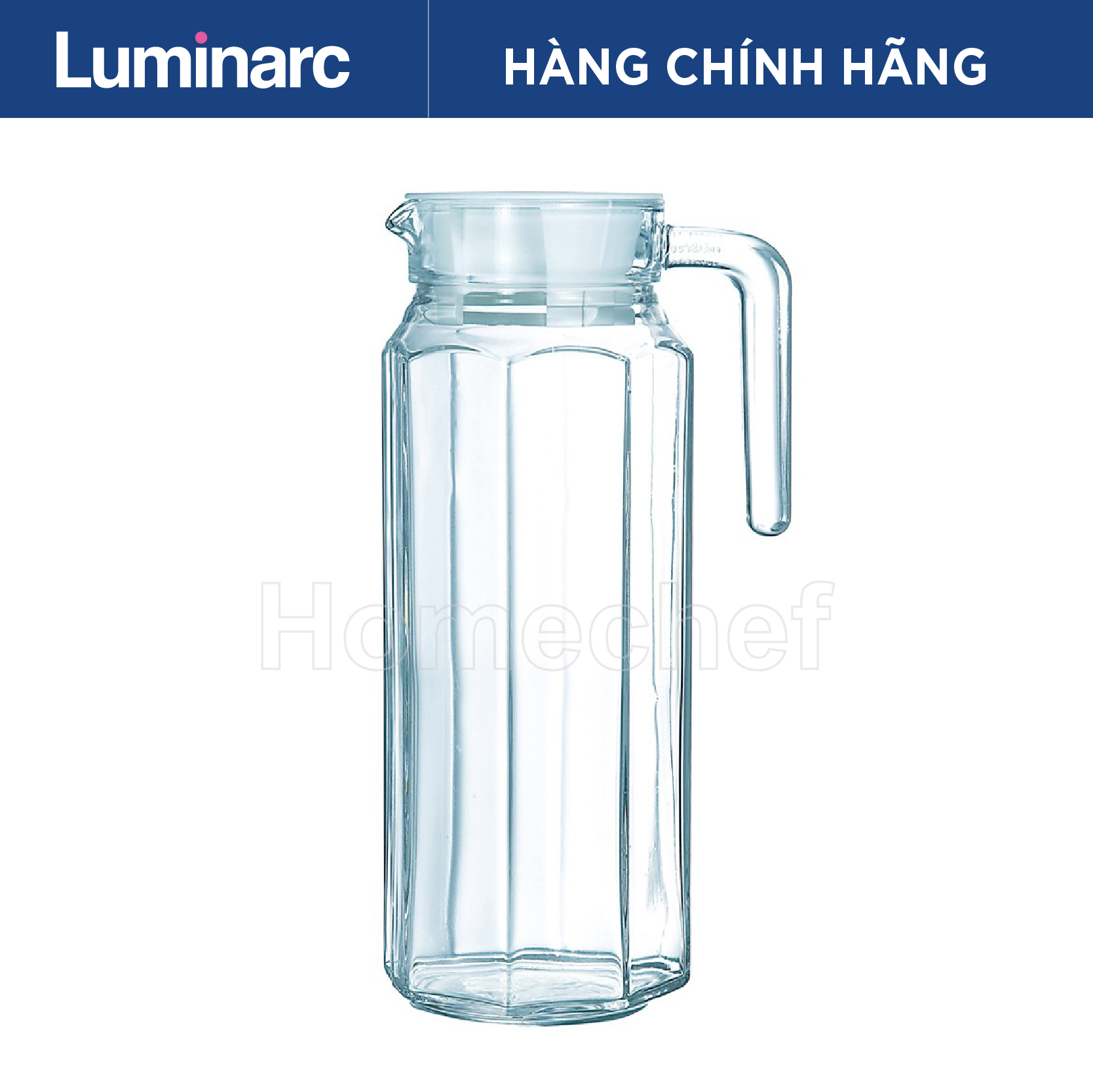 Bình đựng nước thủy tinh Luminarc Octime, dung tích 1.1L, thủy tinh sạch không chì, an toàn sức khỏe - G2664