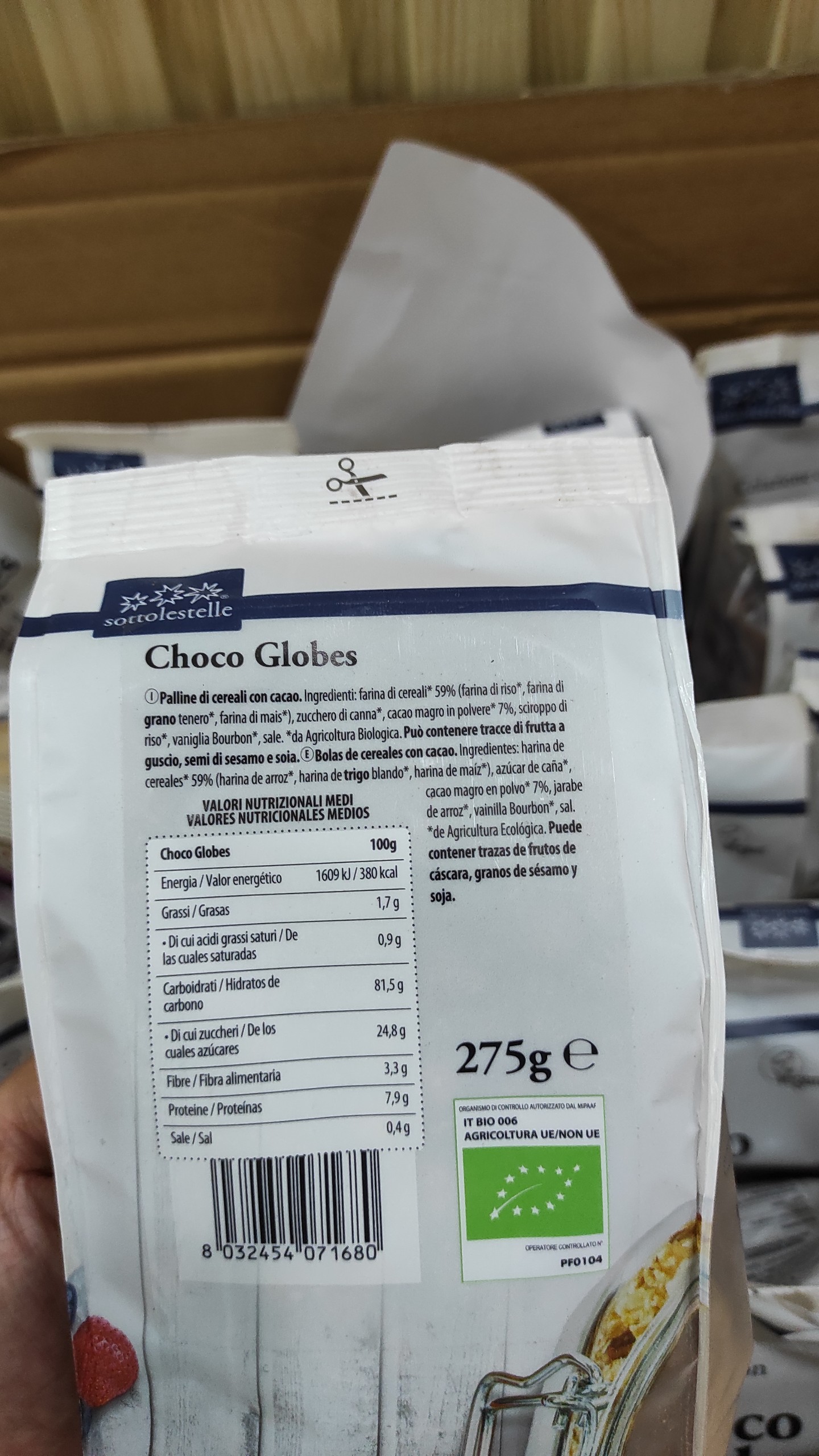 Ngũ cốc hữu cơ socola dạng viên  Sottolestelle