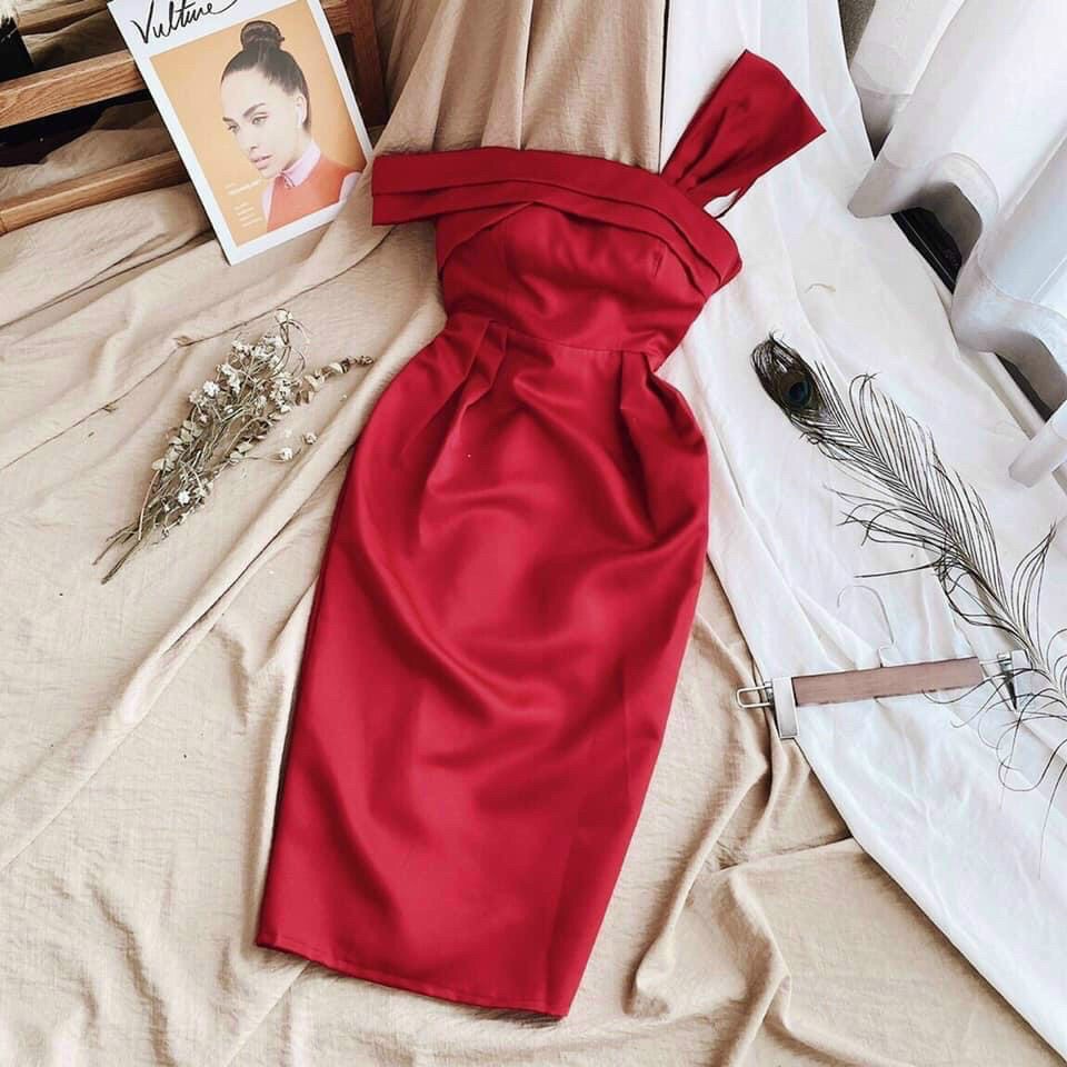 [HCM]đầm trễ vai xiêu xinh