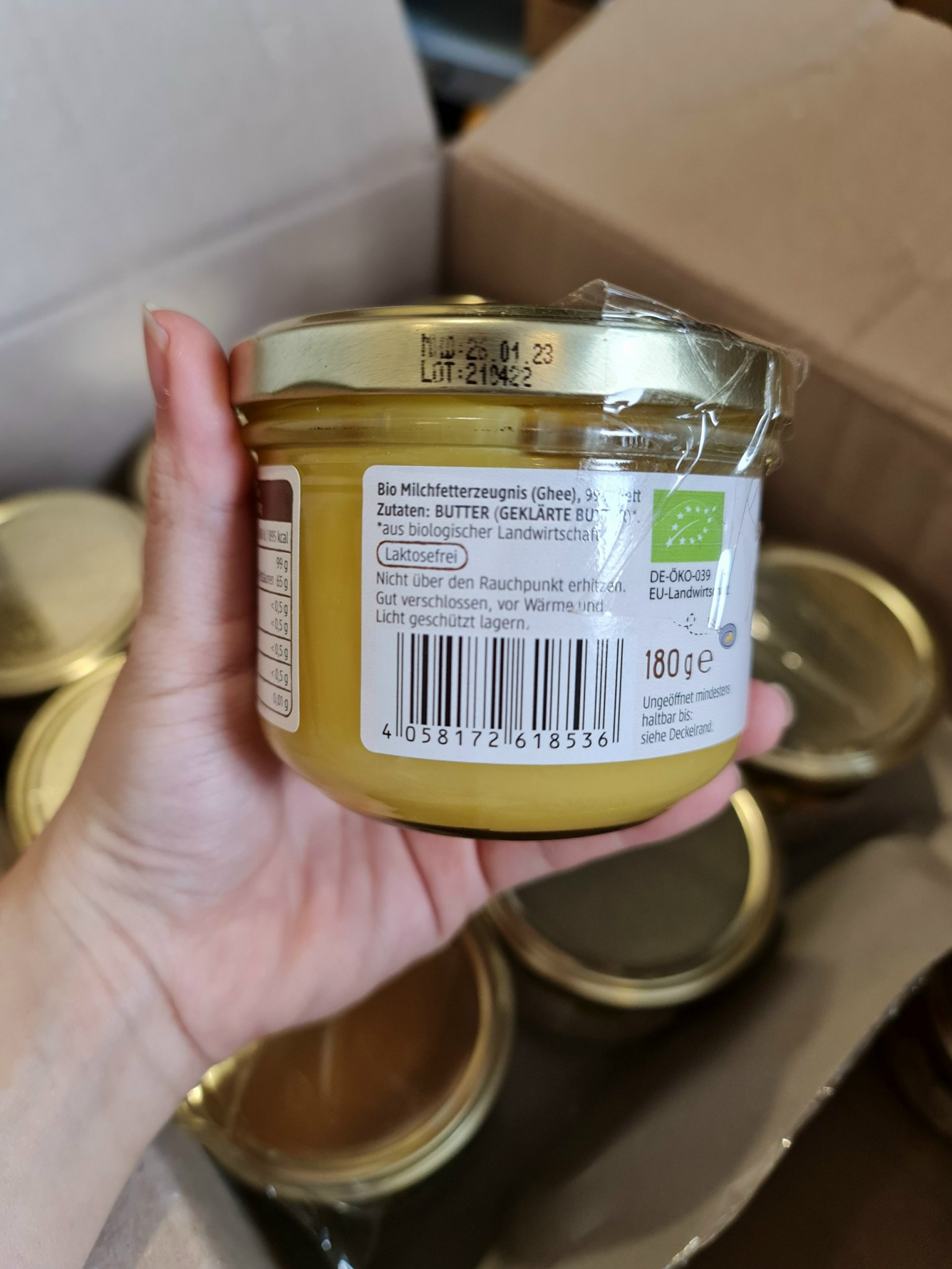 [DATE 9.2023]Bơ Ghee hữu cơ cho bé DM Bio/Ener Bio Đức- 180gr
