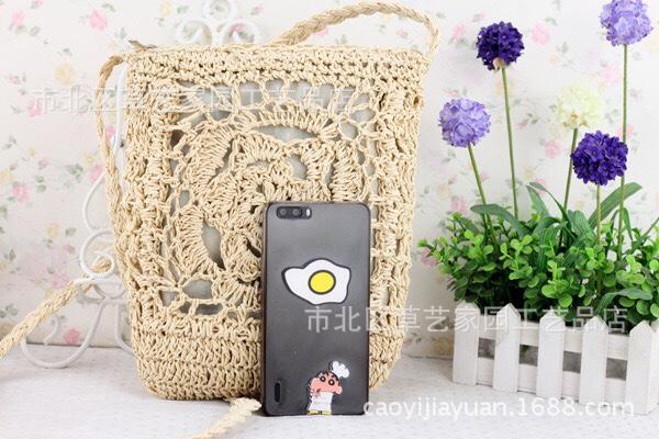 Túi cói đi biển hoạ tiết hoa