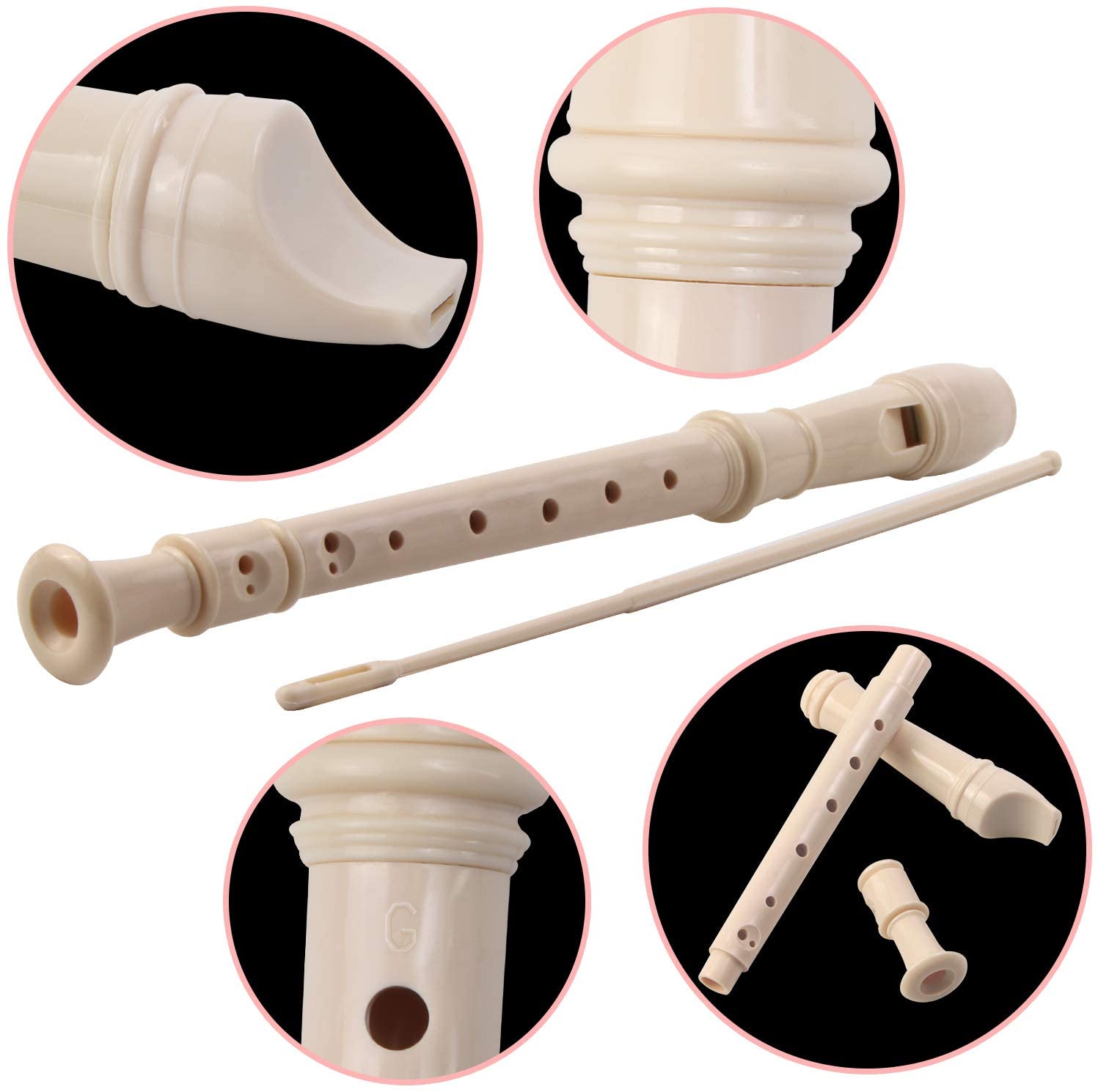 Sáo Dọc Recorder Tone C (Đô) Soprano - Hệ thống Baroque, Dạng thẳng