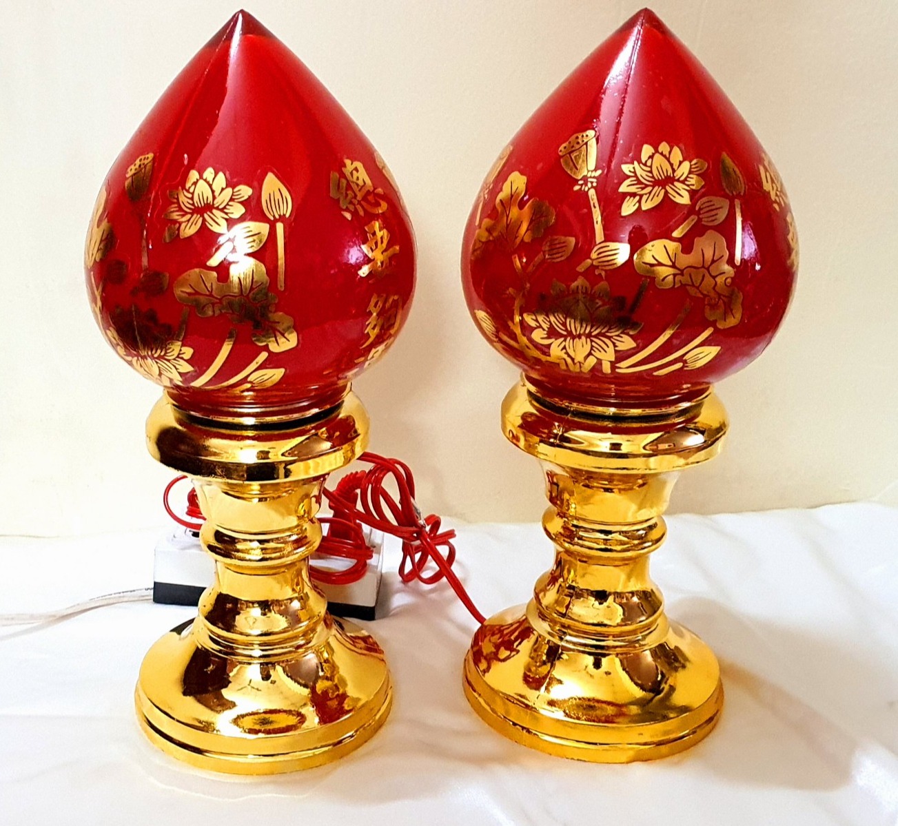 Đèn thờ trái đào cao 16, 18, 25, 30 cm
