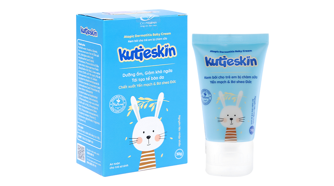 Kem bôi Kutieskin tràm sữa, dưỡng ẩm cho bé tuýp 30g