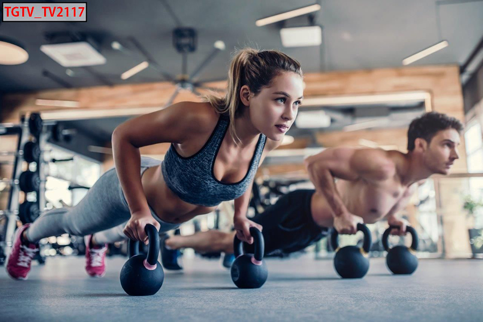 Tranh dán tường trang trí phòng gym GY14