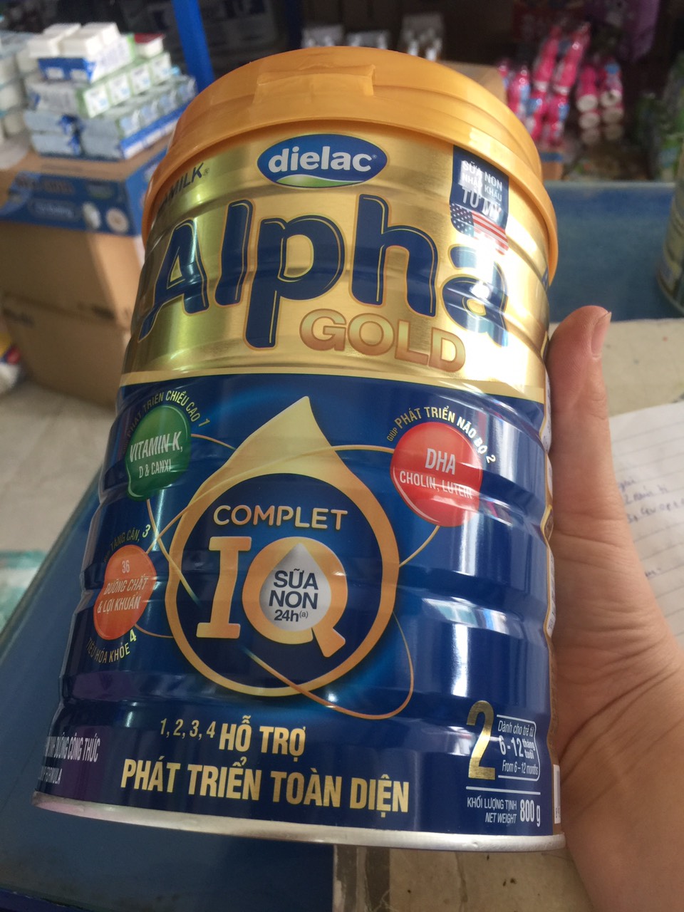 Mãu mới- Sữa dielac alpha gold 2 900g dành cho trẻ 6-12 tháng tuổi mẫu mới