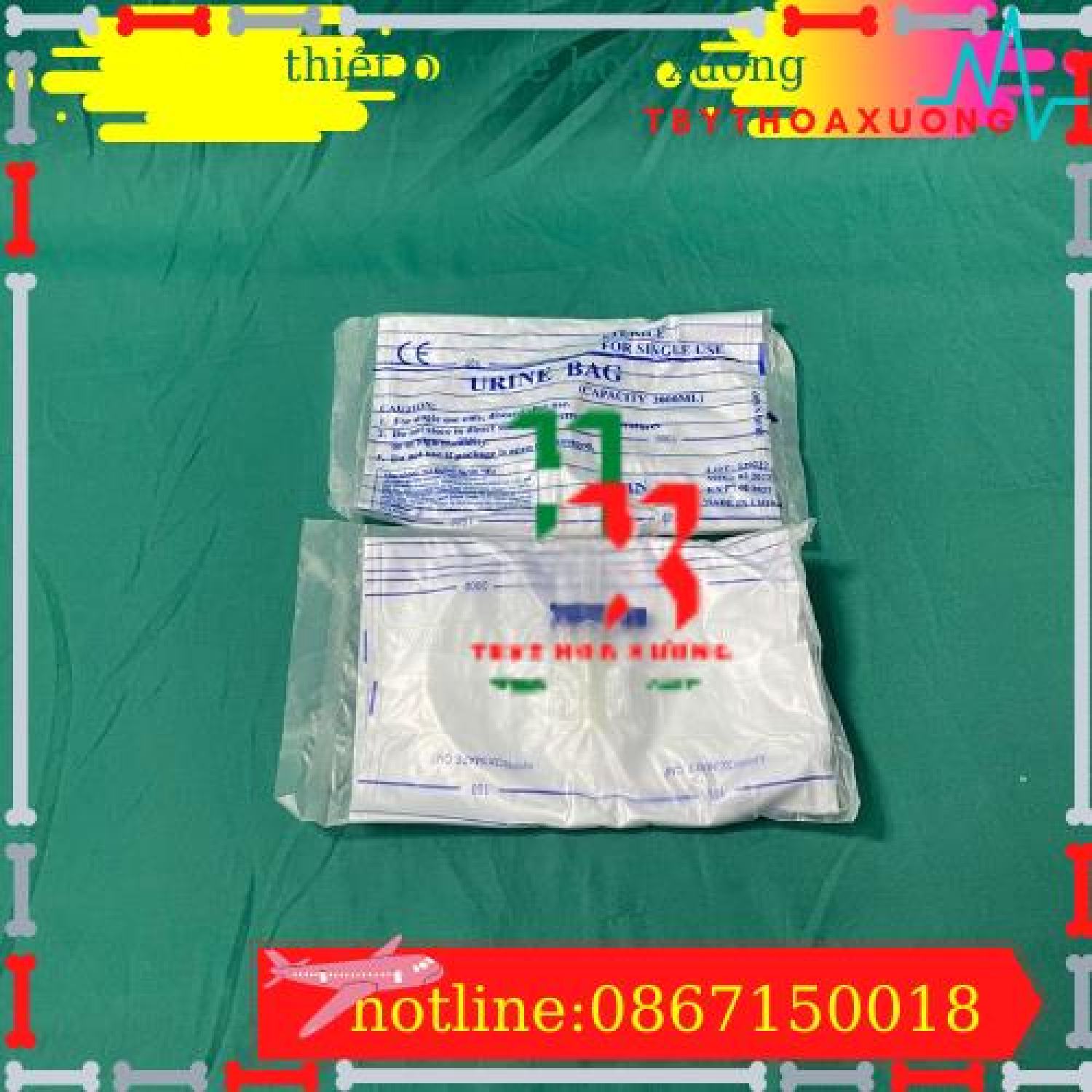 10 Túi Đựng Nước Tiểu Van Ngang