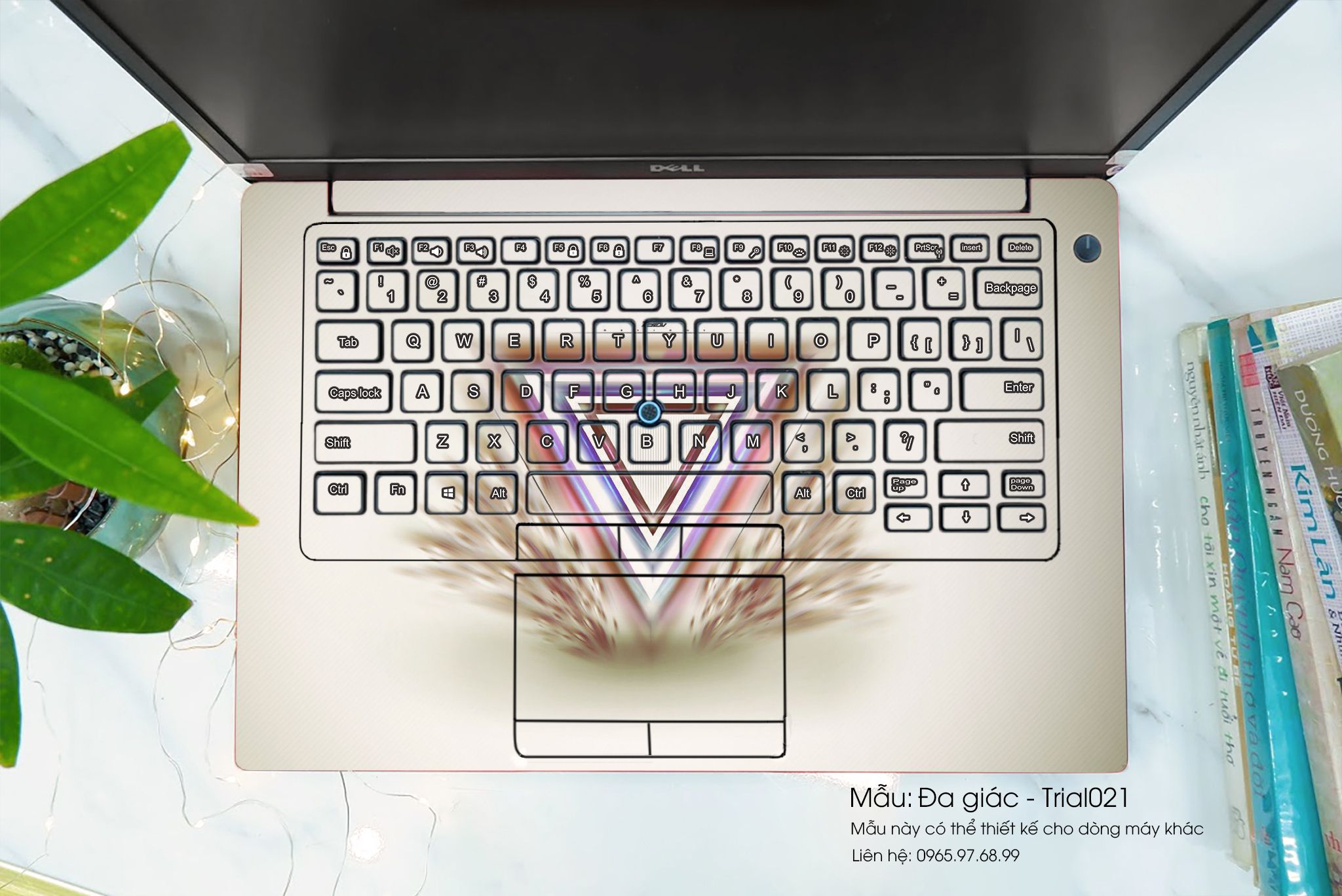 Decal Skin dán Surface Pro / Laptop / Go / Book mẫu Đa giác (inbox mã máy cho shop)