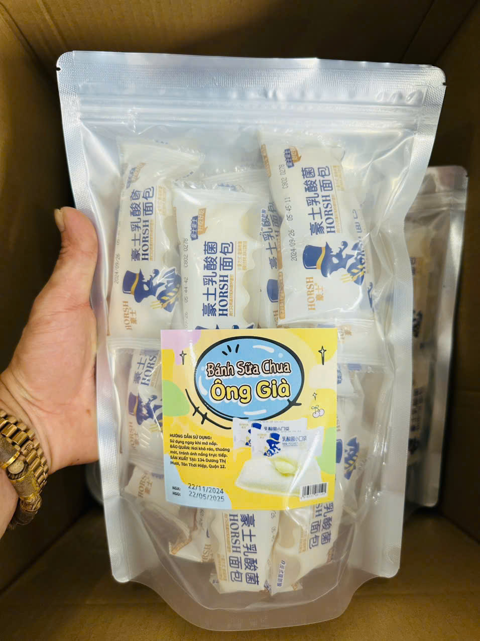 [THÙNG 2KG]  Bánh Sữa Chua Ông già Horsh [Date Mới]