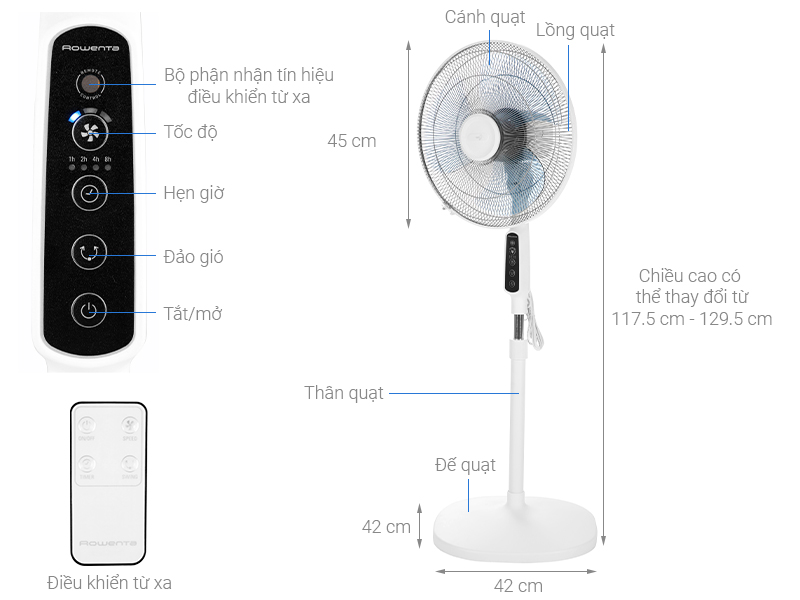 [HCM]QUẠT ĐỨNG ASIA D16028 - CÓ REMOTE