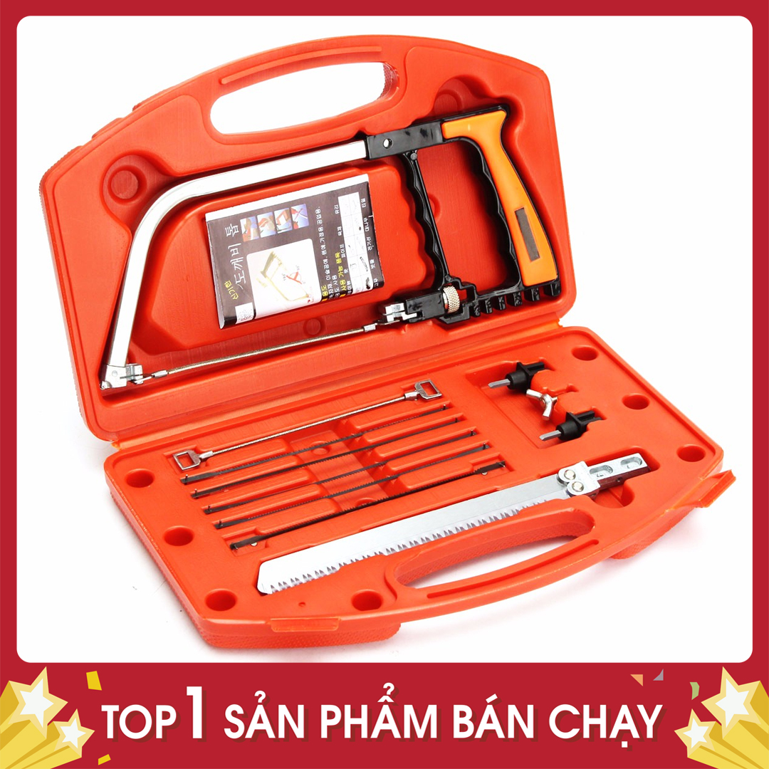 Bộ cưa đa năng Clever Mart Platinum Saw PE-HD Fiamma (Cam) - Bộ cưa đa năng cao cấp 8 lưỡi kèm hộp đựng - Bộ cưa đa năng cưa sắt cưa gỗ cưa thủy tinh cưa nhựa tông hợp, Cắt Gỗ .Cành Cây.Vv.....Độ Bền Cao