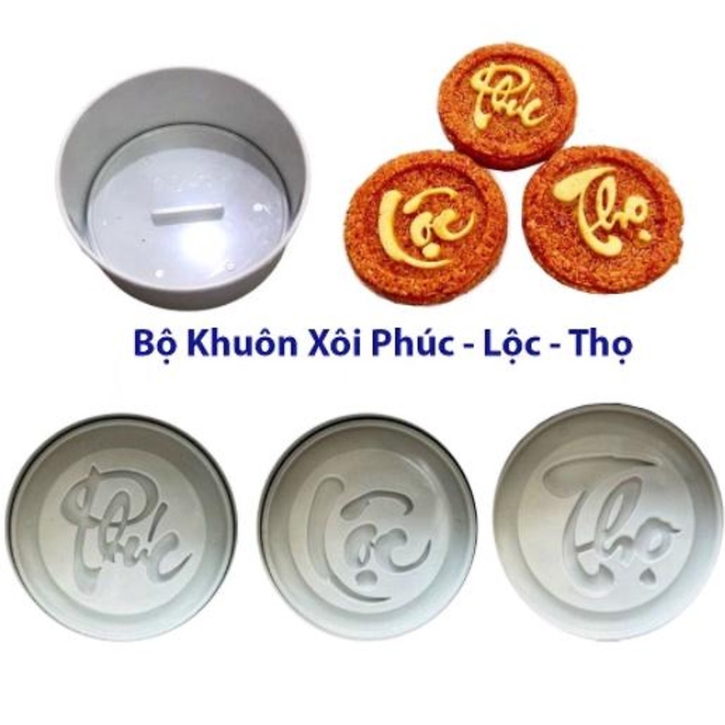 Khuôn Xôi Chữ Phúc Lộc Thọ