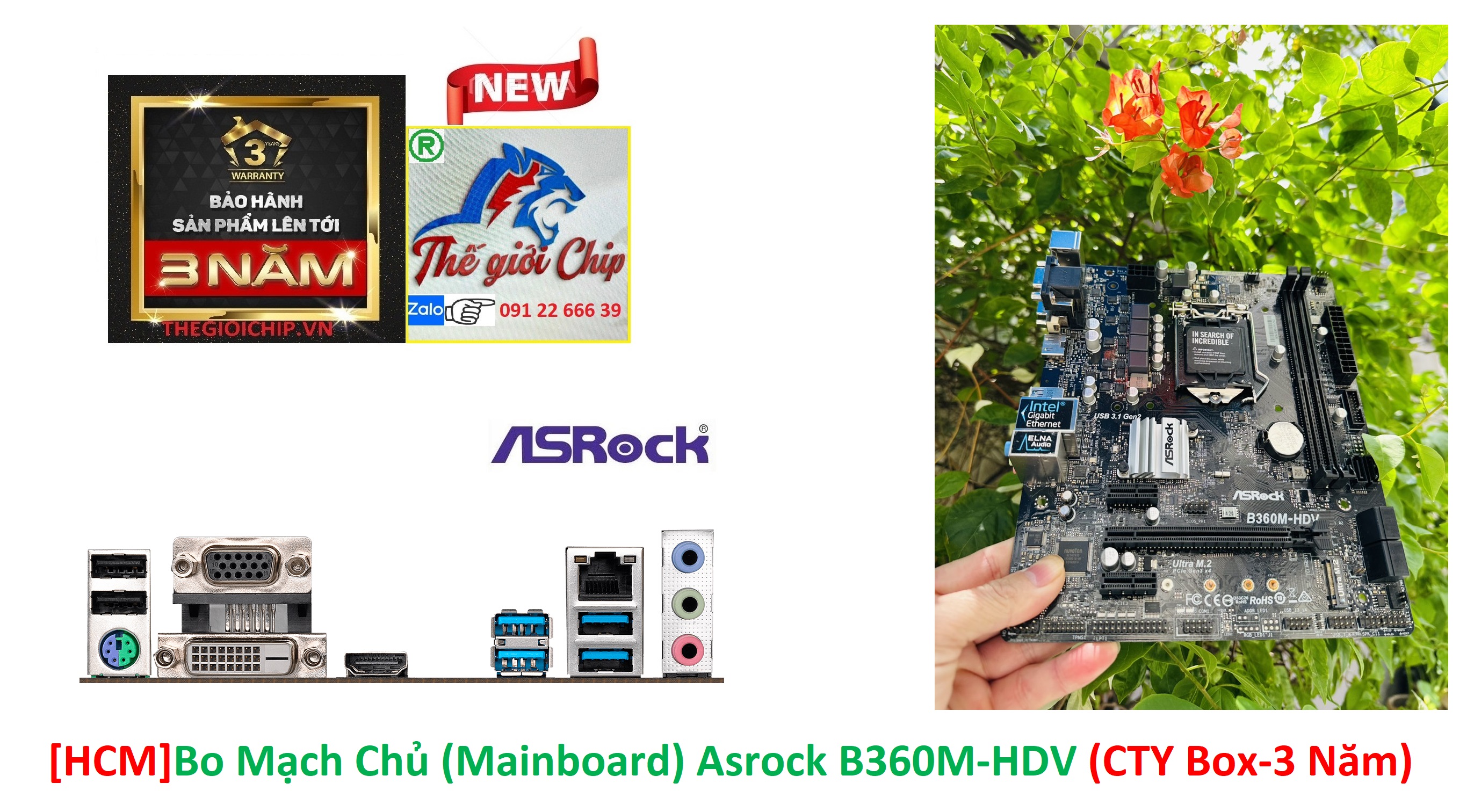 Bo mạch chủ asrock b360m-hdv