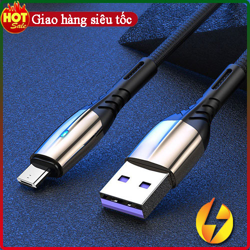 Dây cáp sạc micro usb 20cm bọc dù cao cấp
