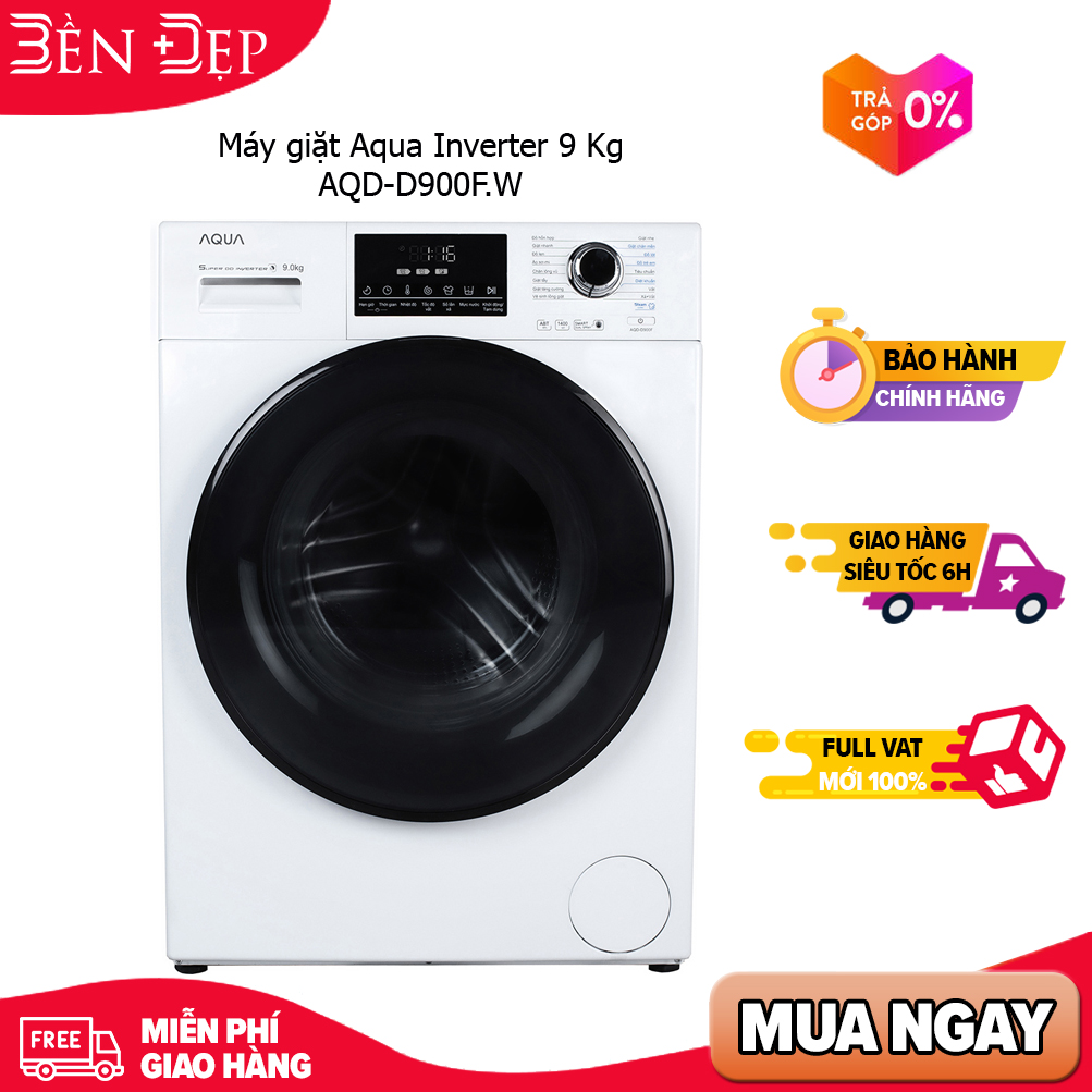 [TRẢ GÓP 0%] Máy giặt Aqua Inverter 8.5 kg AQD-A852J BK(Giá áp dụng giao tại HN, HCM& các tỉnh liên hệ shop)