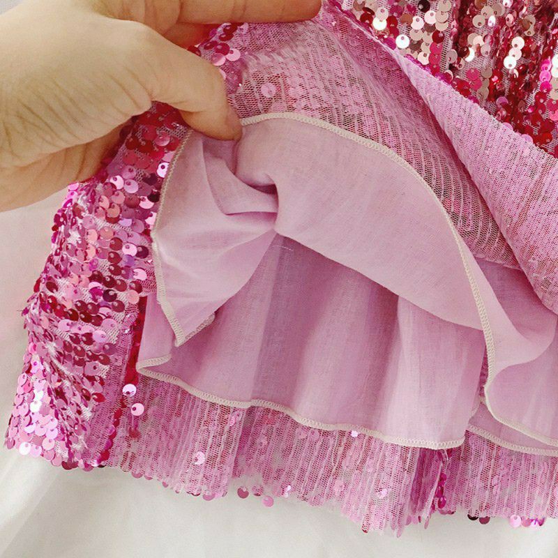 [Có sẵn] [Ảnh thật] Váy công chúa Elsa đính kim sa