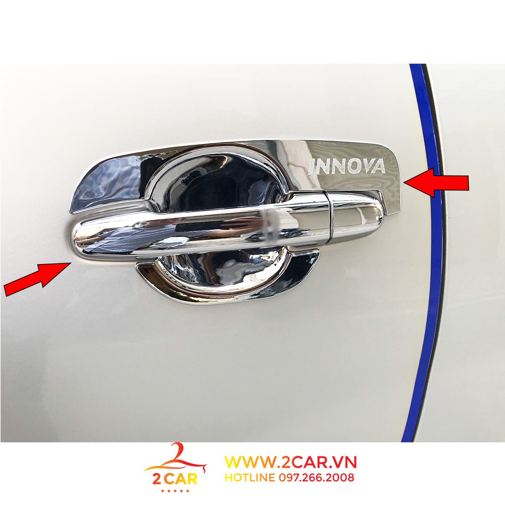 Ốp tay nắm, hõm cửa xe toyota innova 2006 2007 2008 2009 2010 2011 2012 2013 2014 2015 mạ crom cao cấp