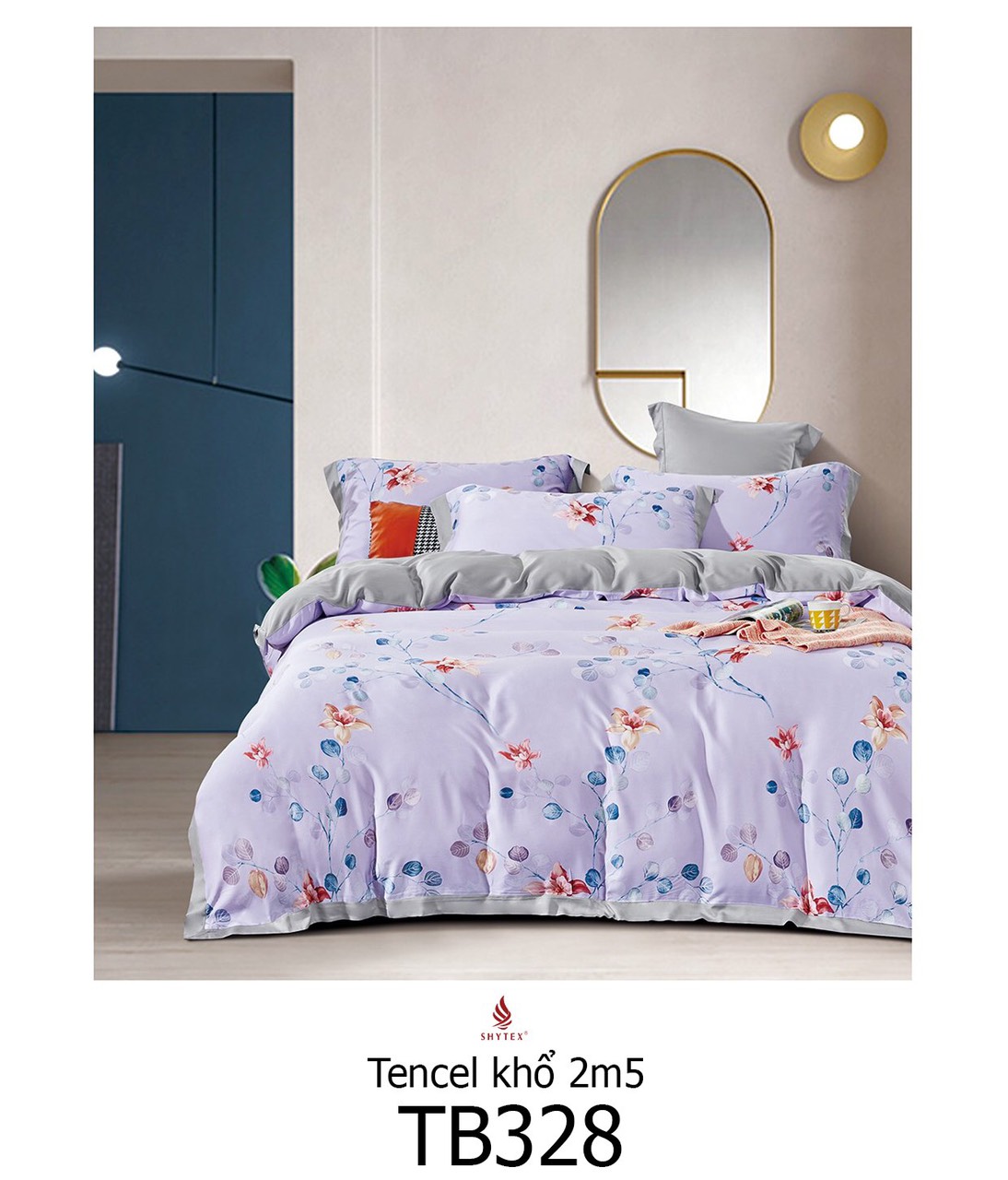 Drap Tencel Bộ 4 món 40S (1 Drap + 2 Áo Gối 50*70 + 1 áo gối ôm)