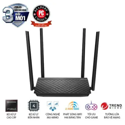 Router Wifi Asus RT-AC1500UHP Băng Tần Kép - Hàng Chính Hãng