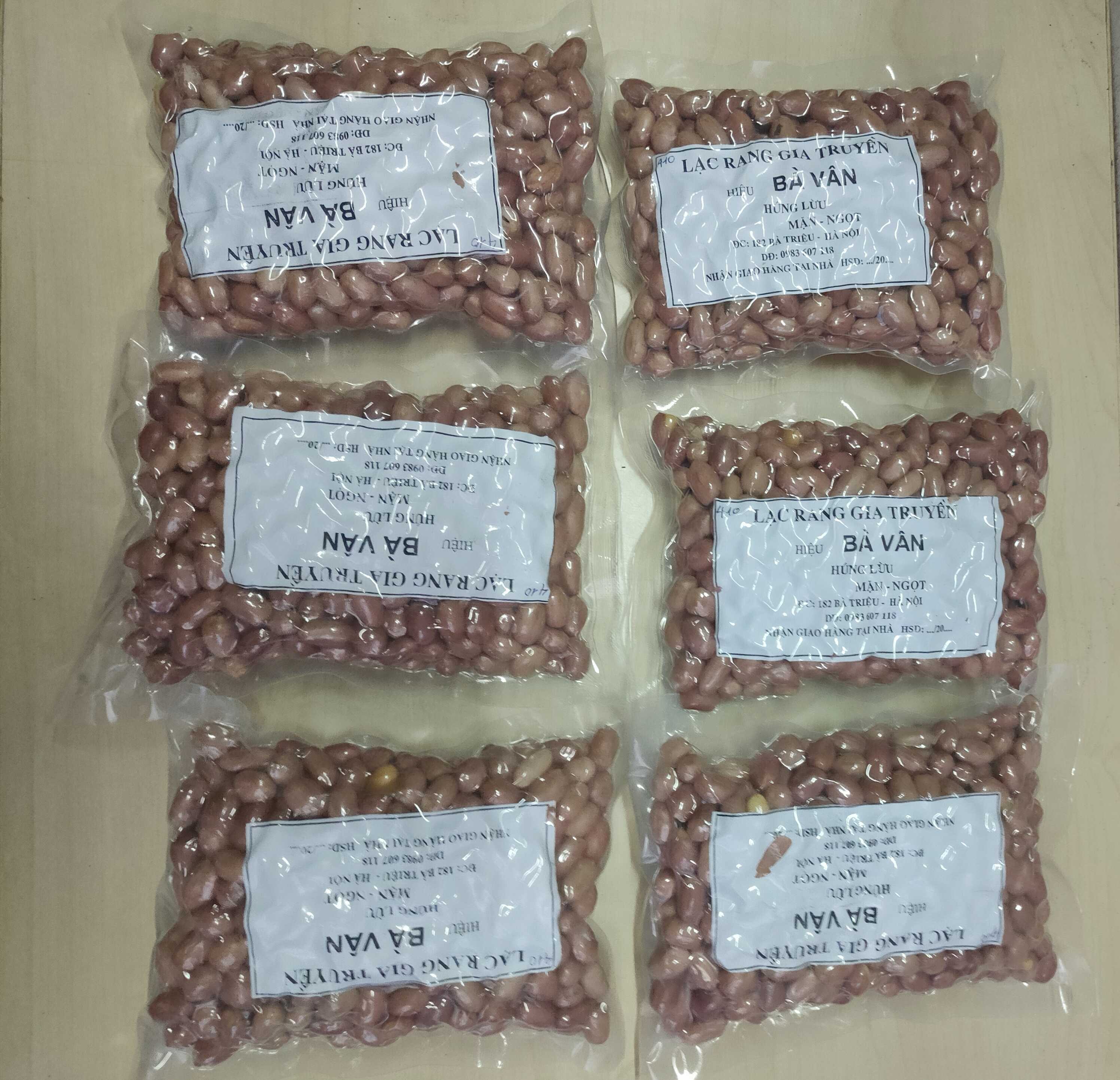 Lạc rang húng lìu bà vân lạc đỏ 250 gam