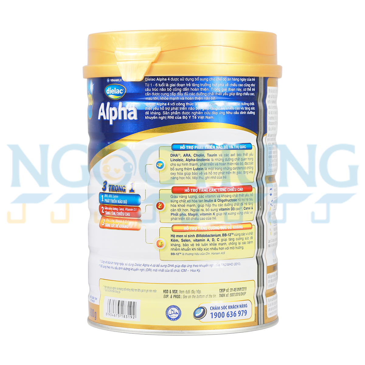 Sữa bột Vinamilk Dielac Alpha 4  900g