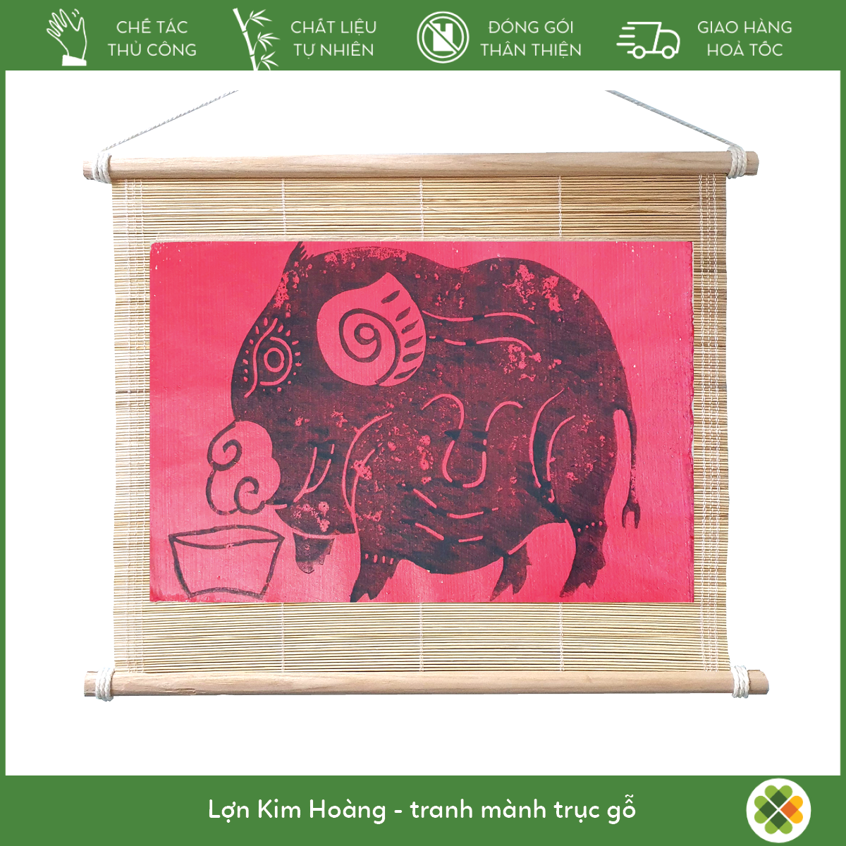 Pig - Kim Hoang folk painting