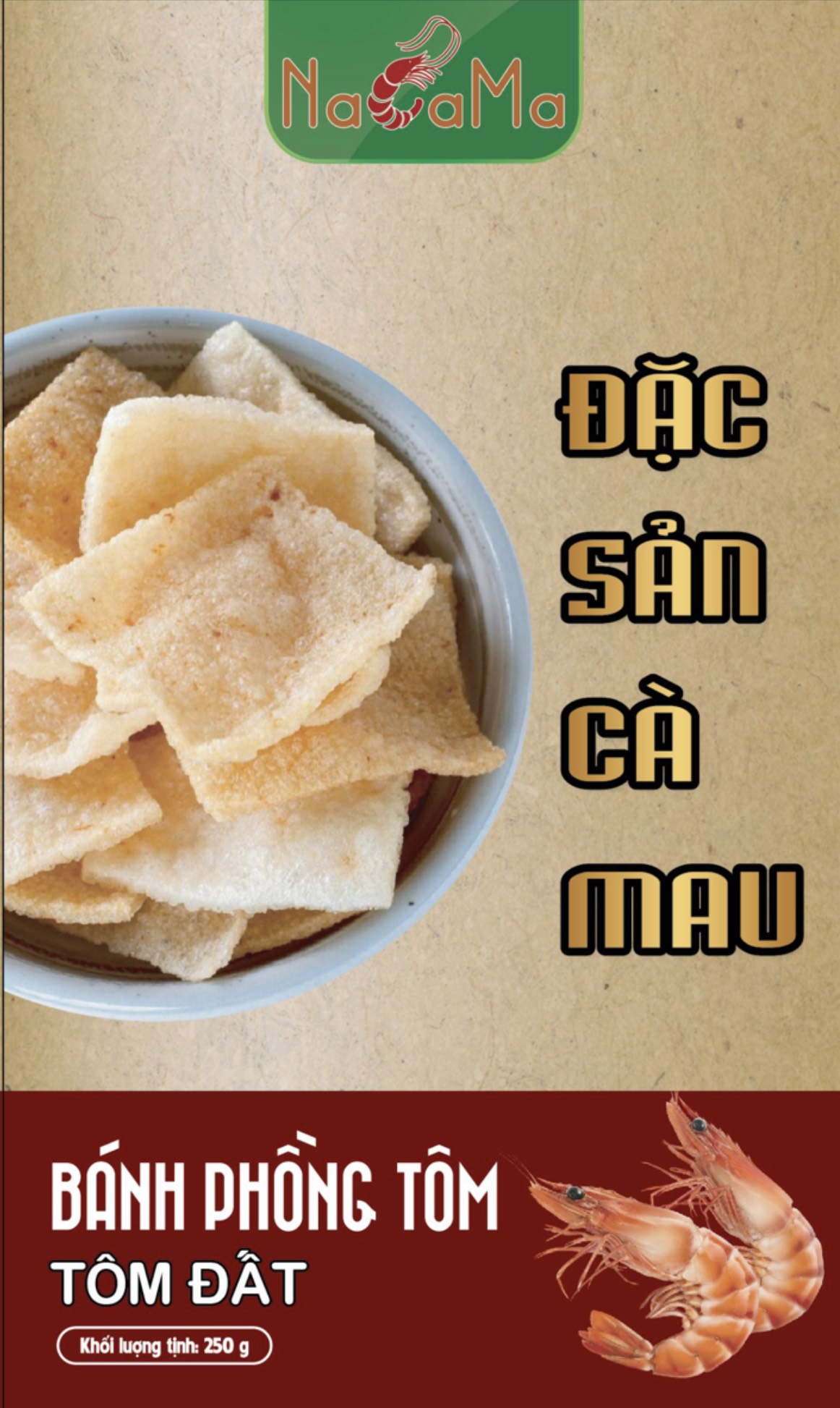 Bánh Phồng Tôm Cà Mau - NACAMA Tôm Đất