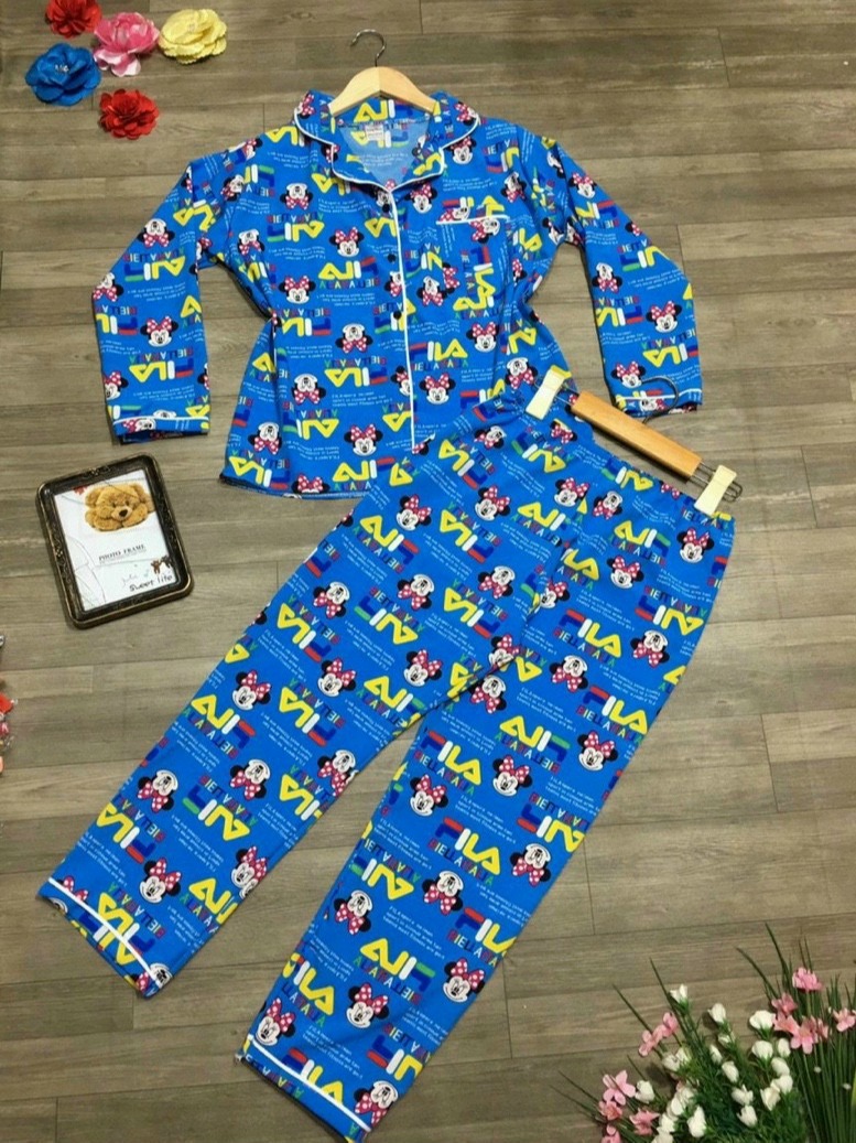 [VẢI LỤA HÀN] Đồ Bộ Pijama Tay dài Vải lụa hàn mềm mịn co giãn nhẹ Freesize dưới 57kg