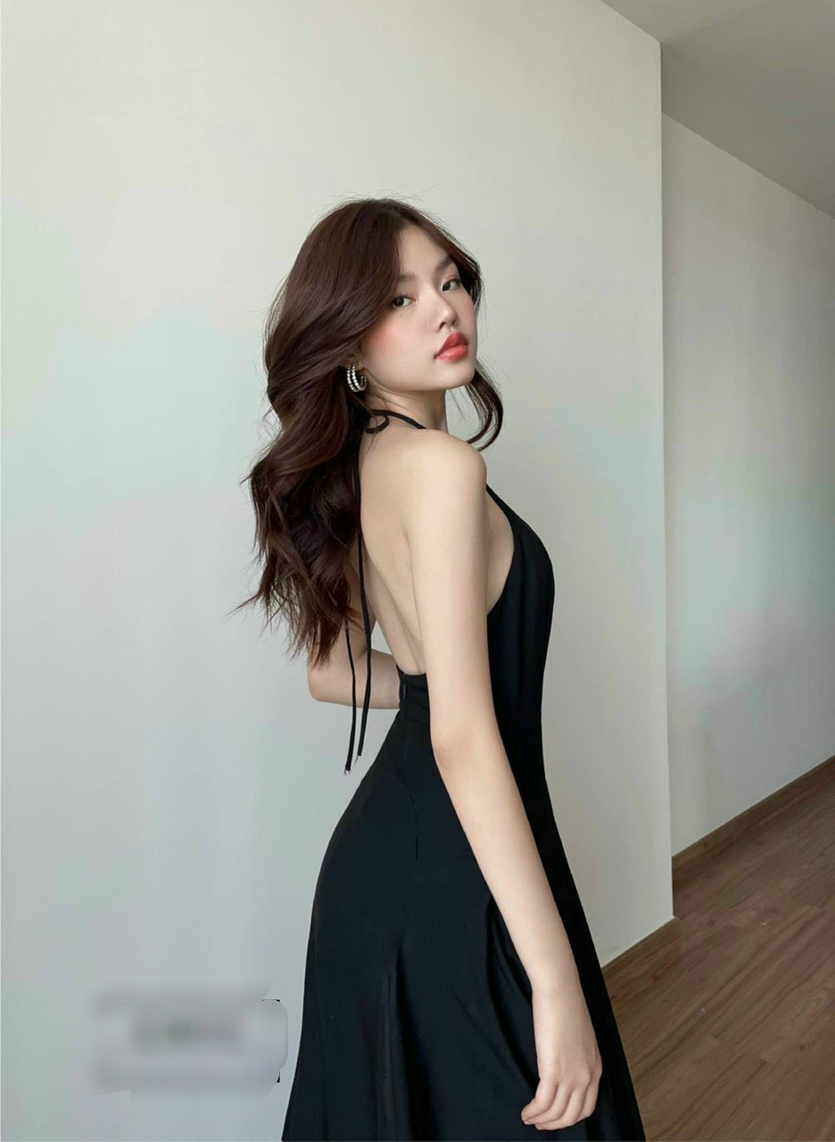 Đầm dự tiệc cổ yếm dáng dài Clay Dress