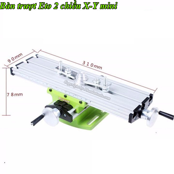 Bàn trượt Eto hai chiều X-Y MiniQ kèm Eto kẹp