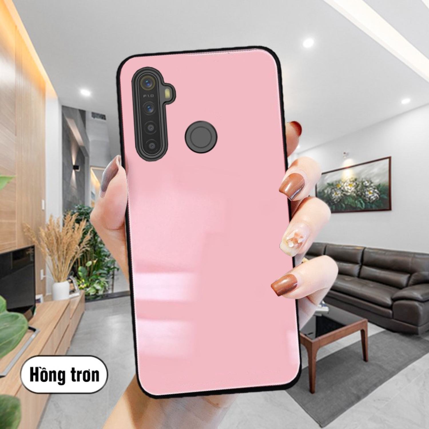 Ốp Lưng Realme 5, 5i, 5 Pro, Realme C3 Mặt kính gương sáng bóng cao cấp