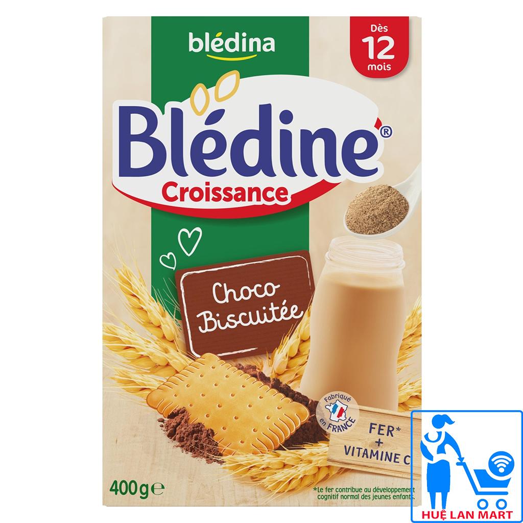 Ngũ Cốc Pha Sữa Blédine Croissance Choco Biscuitée 12m+ Hộp 400g Cho trẻ