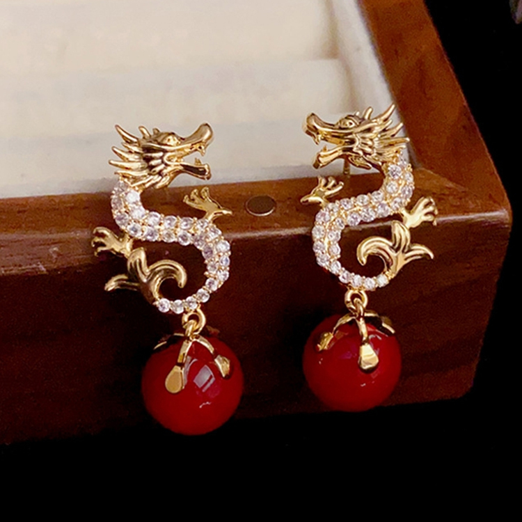 2024 Zodiac Dragon Earrings For Women High-end Earrings