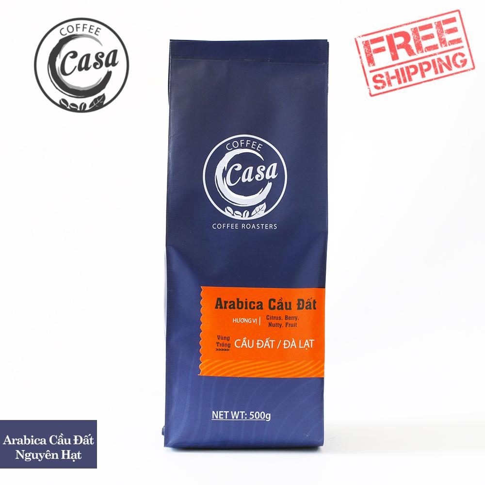 Cà phê Hạt nguyên chất pha Espresso Arabica - Moka - Nguyên Hạt - thơm nồng nàn ít đắng ít caffein 500gr - Casa Coffee