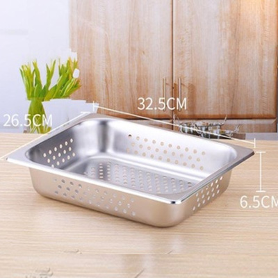 Khay inox có đục lỗ gn 1/2x65mm
