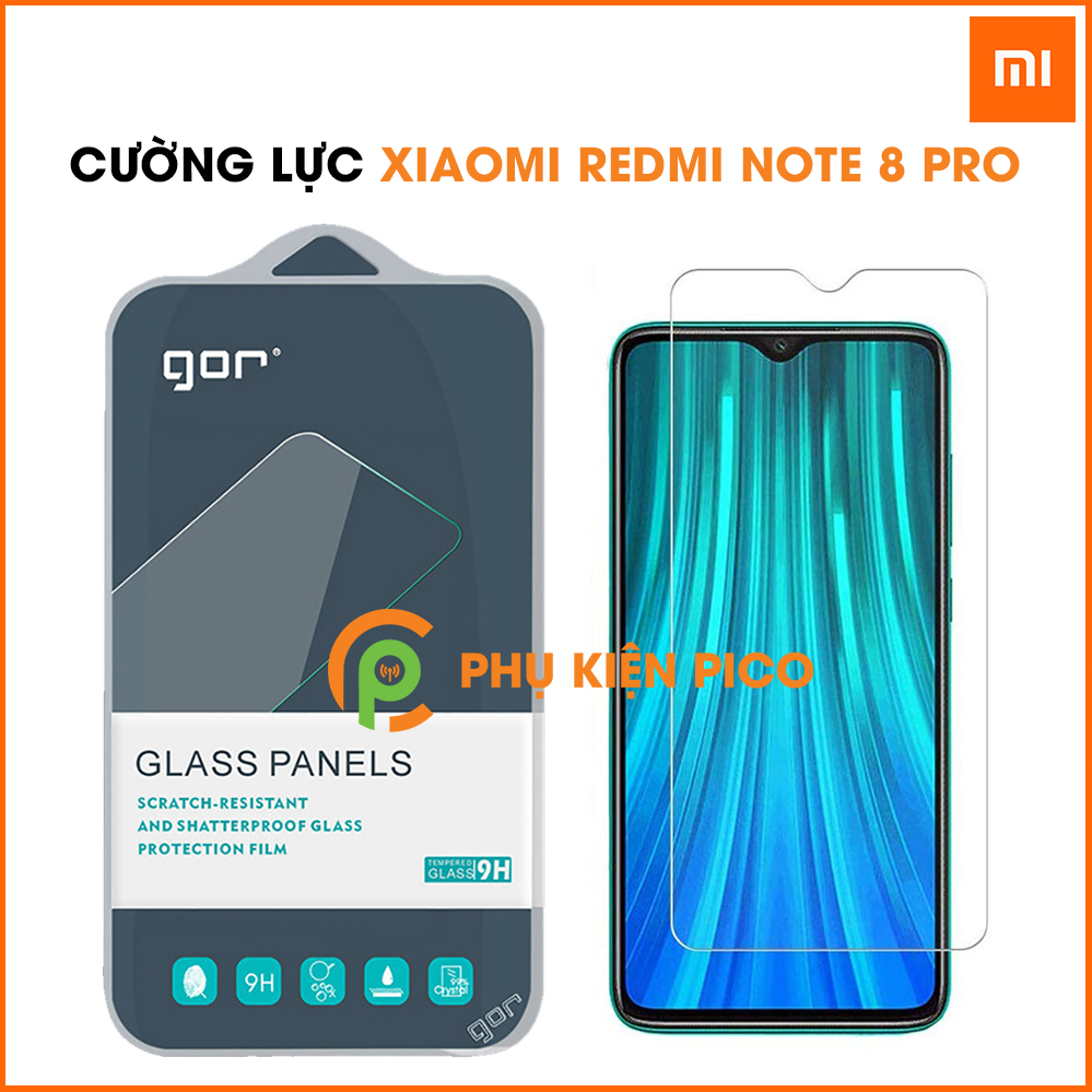 Kính cường lực Redmi Note 8 Pro full màn hình chính hãng Gor dùng chung với mọi loại ốp lưng - Dán màn hình Xiaomi Redmi Note 8 Pro