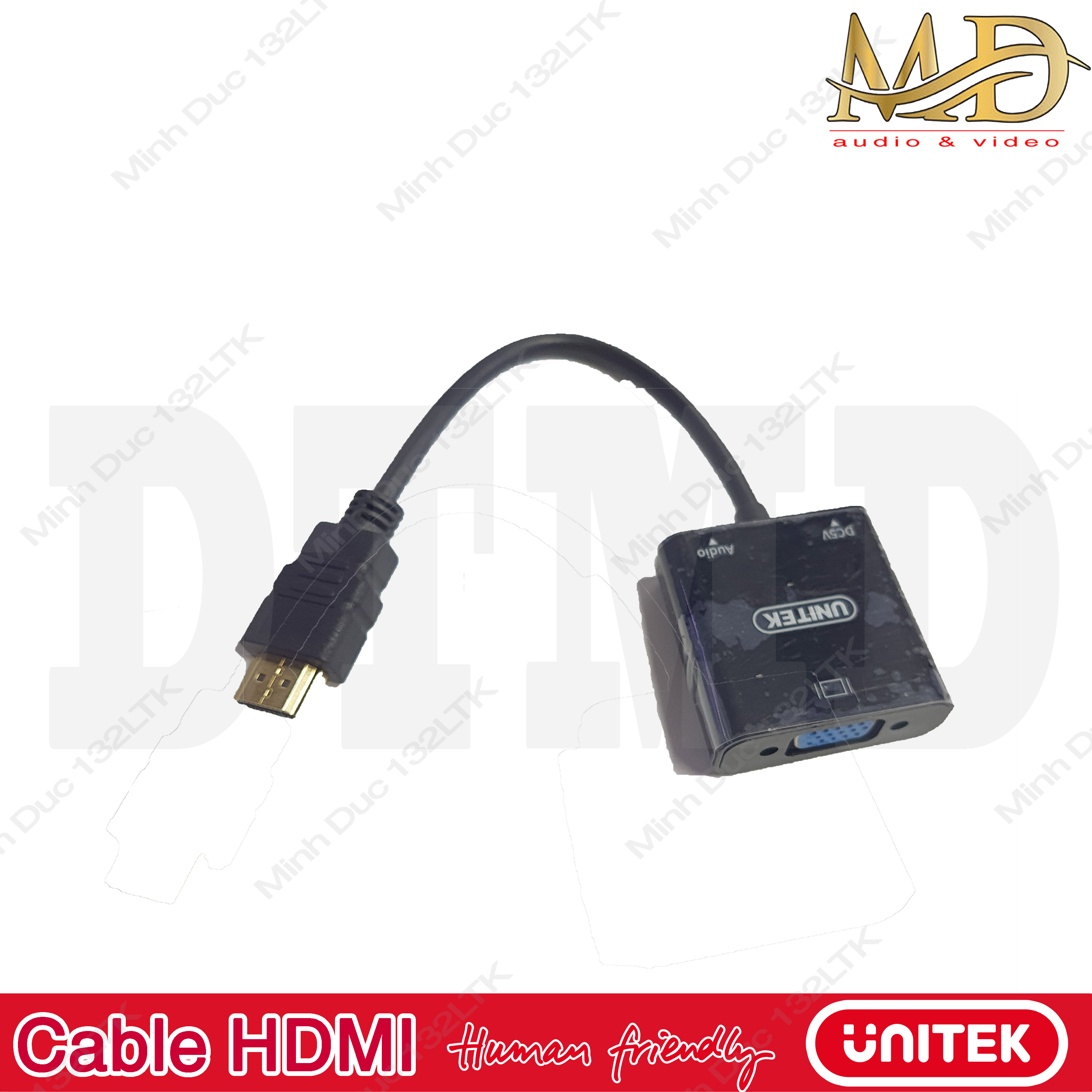 Đầu chuyển đổi HDMI to VGA Unitek V128BBK
