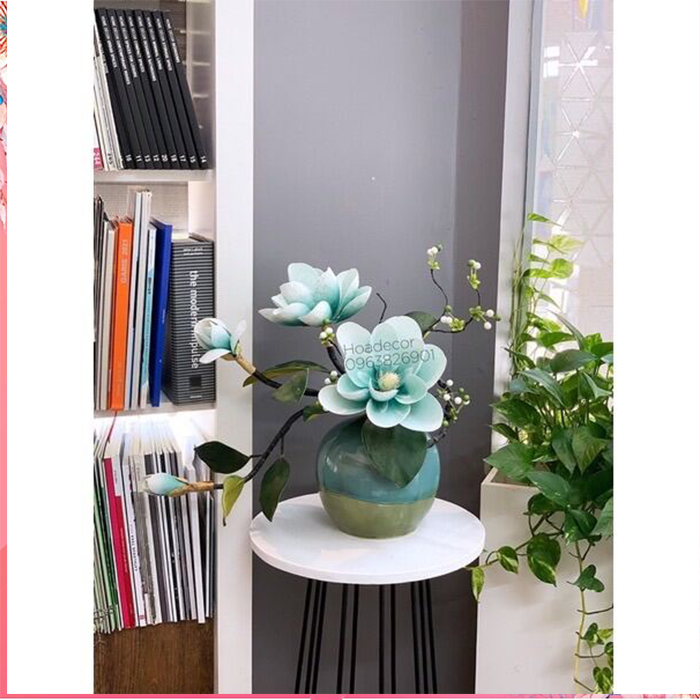 Cành Mộc Lan 2 Bông 2 Nụ Size Đại Cao Cấp ( cành lẻ không có chậu)
