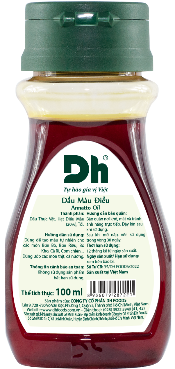 Dầu Màu Điều 100ml Dh Foods