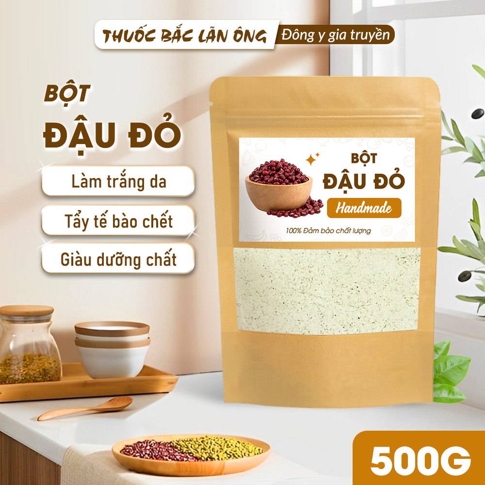 Red Bean Powder 500g, Fragrant Roasted, Finely Ground, Facial Powder for Skin Whitening, Exfoliating, Reducing Dark Spots and Acne