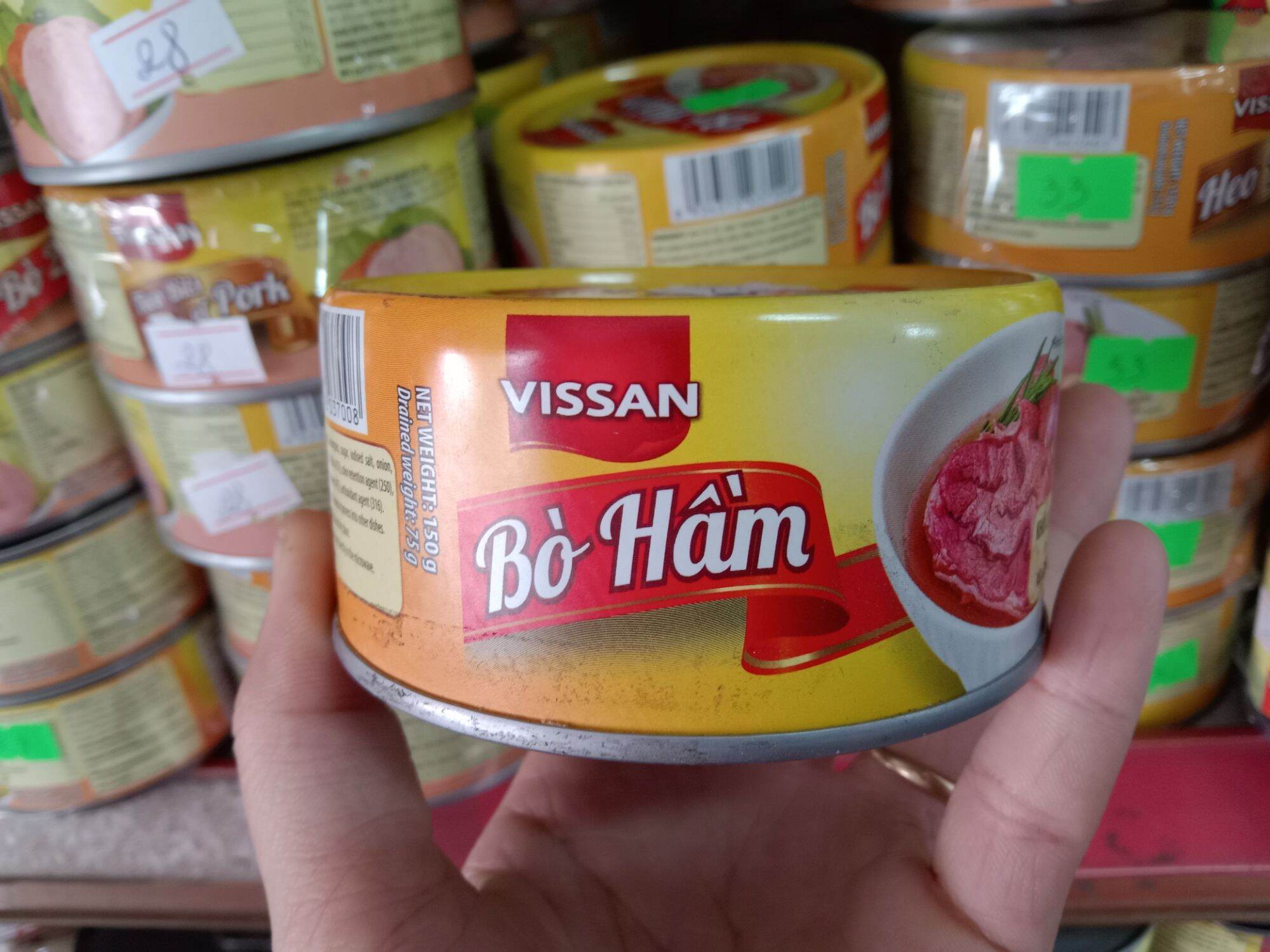 Combo 4 lon Bò Hầm lon in Vissan ( 4 hộp x150g)