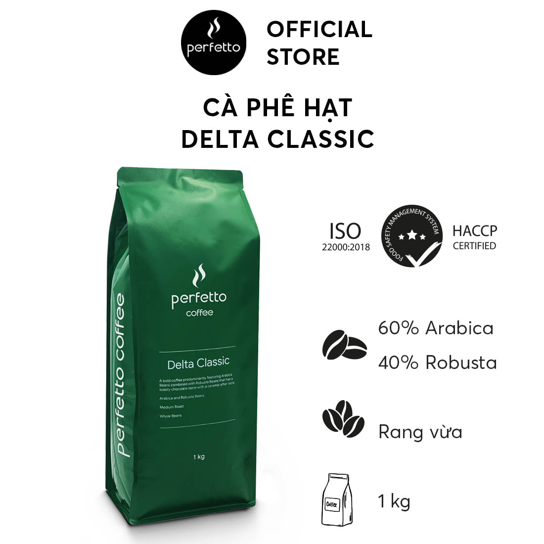 Cà phê hạt Delta Classic