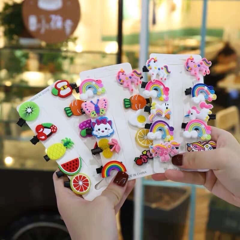 Sét 10 kẹp tóc siêu yêu cho bé