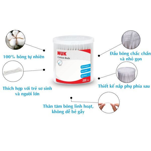 TĂM BÔNG COTTON NUK