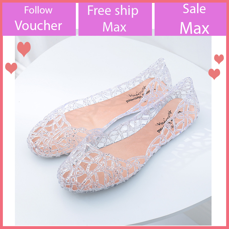 Giày nhựa búp bê nữ đi mưa siêu bền loại dẻo đi thoáng và êm chân Vietshoes68 V217