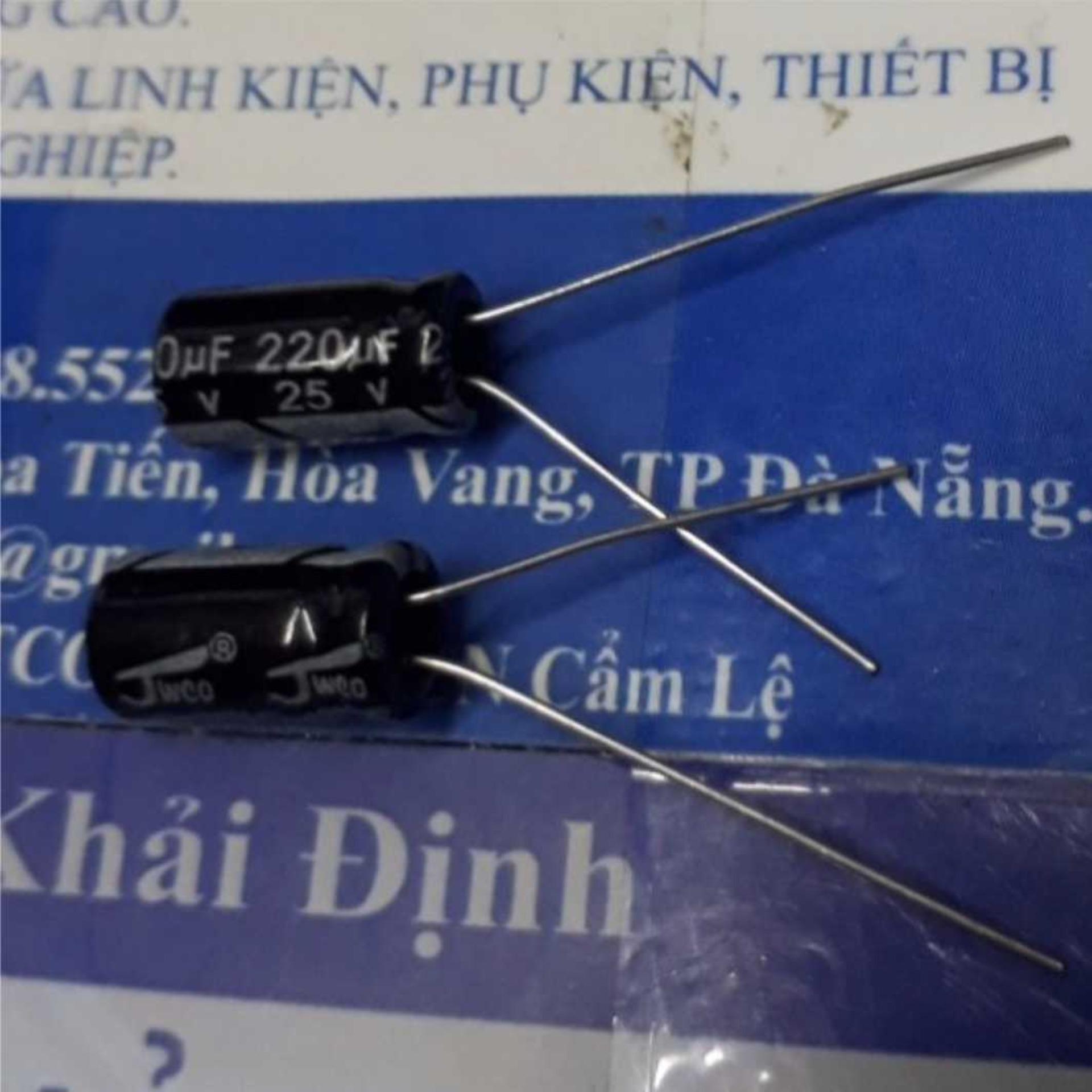 50 con TỤ HÓA, TỤ PHÂN CỰC 220uf 25V  kde1803